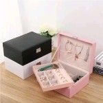 Double Layered Luxury Jewelry Box | Large Organizer for Rings, Watches & Accessories