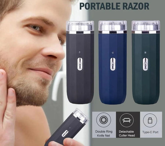 Portable Electric Razor – Mini USB Rechargeable Beard Shaver