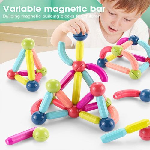 Magnetic Building Blocks Set – 25 Pcs Educational Construction Toy for Kids