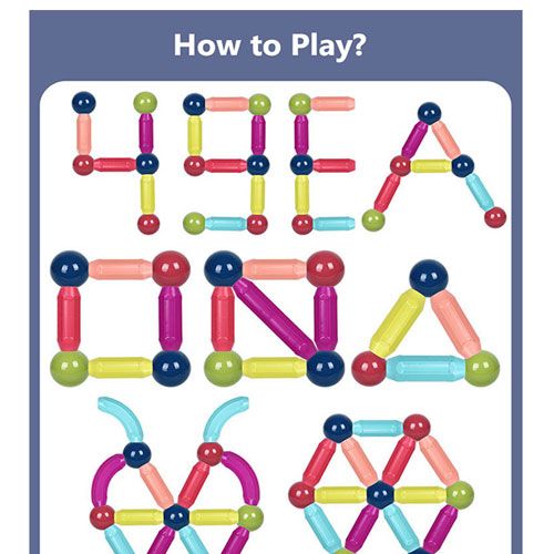 Magnetic Building Blocks Set – 25 Pcs Educational Construction Toy for Kids