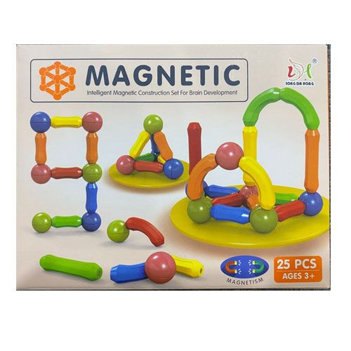 Magnetic Building Blocks Set – 25 Pcs Educational Construction Toy for Kids