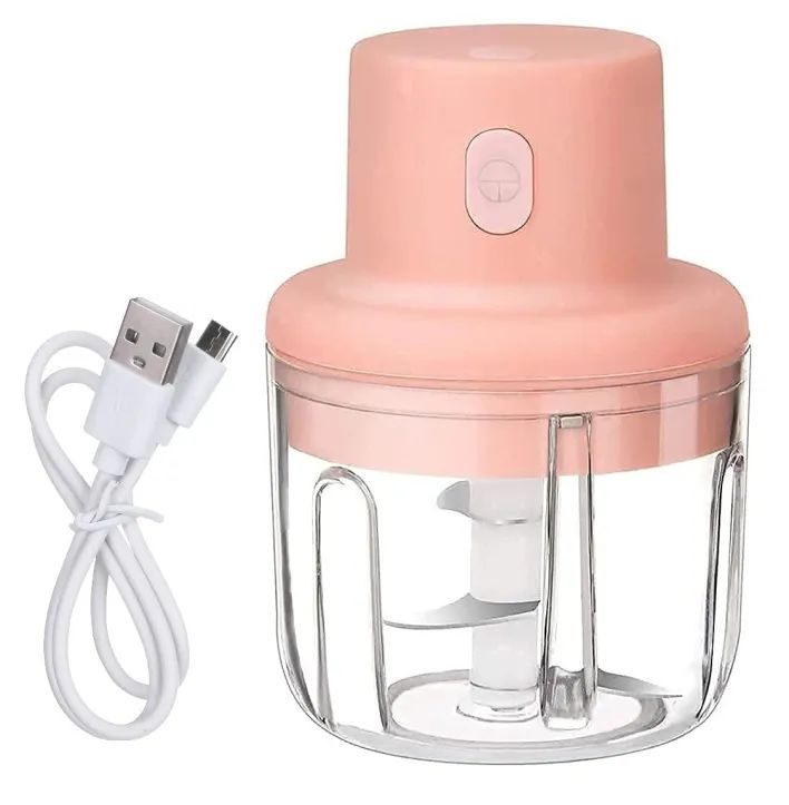 Portable Electric USB Rechargeable Mini Food Chopper – Vegetable, Meat & Garlic Grinder Blender (Cordless Kitchen Tool)