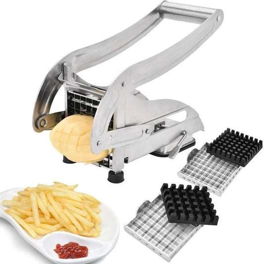 Stainless Steel French Fry Cutter – Heavy-Duty Potato & Vegetable Slicer