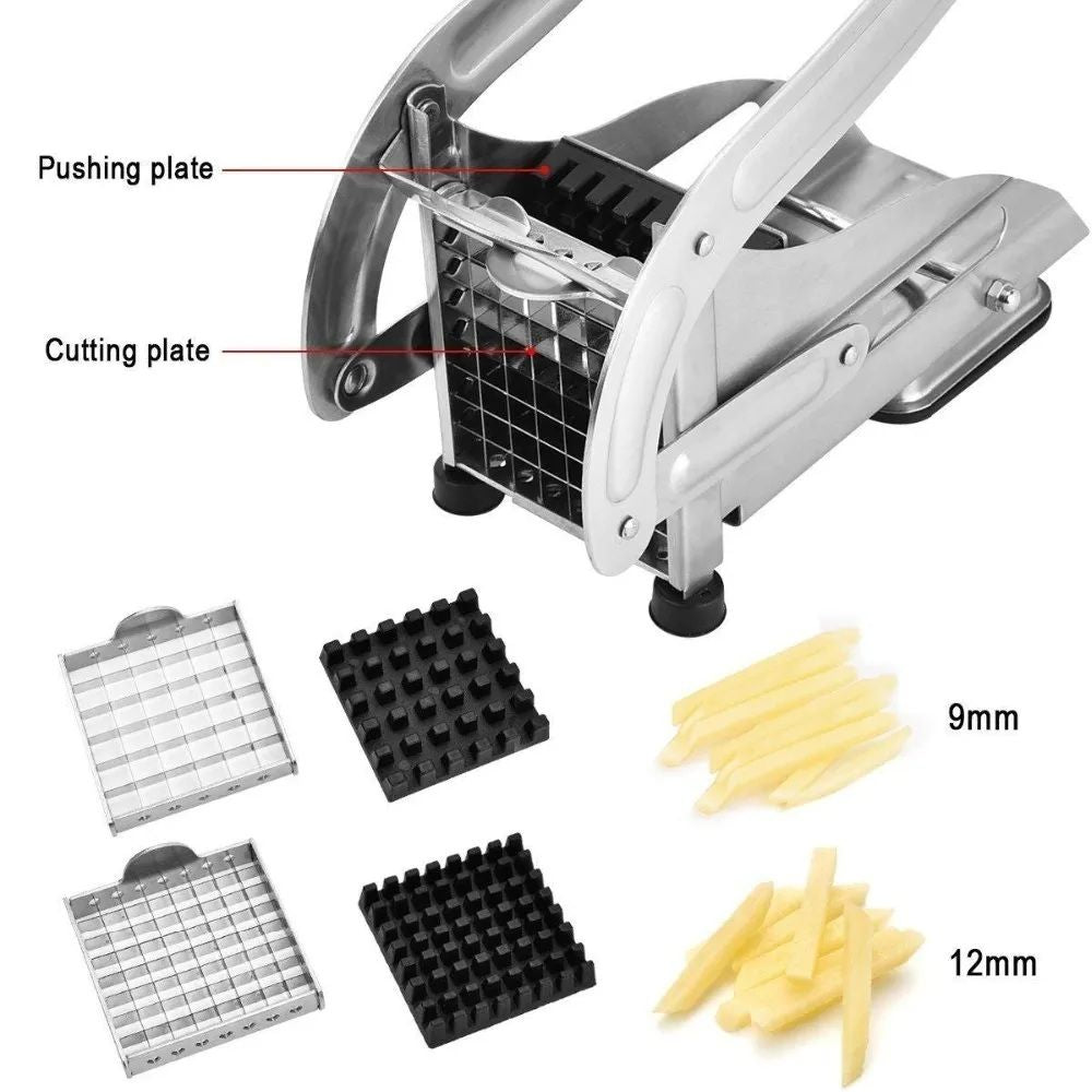 Stainless Steel French Fry Cutter – Heavy-Duty Potato & Vegetable Slicer